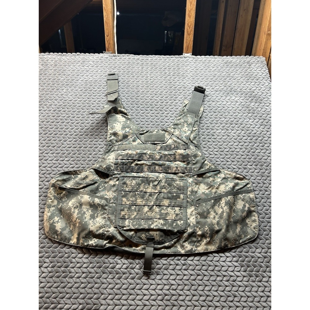 US Army ACU UCP MOLLE Tactical Vest XL Load Bearing Carrier w Pouches